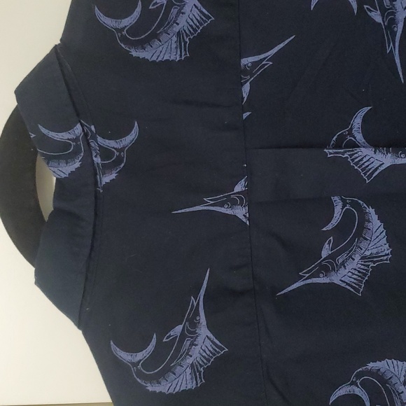 Old Navy Mens XL Chemise Classique Swordfish Navy Blue Button Down Shirt - Picture 11 of 13